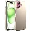 N NEWTOP Custodia Cover Compatibile per iPhone 16 Plus, ORI CASE TPU Silicone Semi Rigido Colori Fodera Interna Microfibra Morbida Protezione Anti Urto Tocco Liscio Guscio Resistente (Beige)