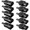 VISSQH 10pcs IEC 320 C14 Spina Maschio a C13 Presa Femmina Connettore Alimentazione AC 250V,Presa per bollitore, adatta per alimentatori, elettrodomestici, ecc(saldare)