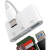 Aksenli Adattatore USB C a USB OTG 3.0(3 in 1)Lettore Schede SD Micro SD per iPhone 16 15 per Apple per iPad Macbook Camera Foto TF Memoria Card Reader Compatibile per Samsung Macchina Fotografica Trasferire