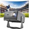 DYD Proiettore 4K Home Theater 1500 ANSI Lumen, Smart TV Proiettore con Apps, ToF Auto Focus & Correzione Keystone, 30W Dolby Audio, Videoproiettore WiFi Bluetooth, Supporto Regolabile a 360°