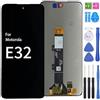 iYAiYO Schermo LCD Display Digitalizzatore Touch Screen Ricambio Compatibile con Motorola E32 XT-2227 Schermo Completo con Strumenti-Nero