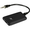 Xrten Adattatore Bluetooth 5.0 Trasmettitore,3.5mm Jack Adattatore,2-in-1 Wireless Ricevitore Bluetooth,per PC/TV/impianto audio Cuffie MP3/MP4 Altoparlante HiFi Radio