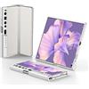 COQUE Custodia per Huawei Mate Xs 2 Cover,Custodia per Telefono All-inclusive Skin Feel con Supporto Video, Cover in Pelle per Telefono Pieghevole per Huawei Mate Xs 2-Argent
