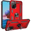 Max Power Digital Cover per Xiaomi Redmi Note 10s/Redmi Note 10 con Girevole Anello 360 Gradi Custodia Magnetica Antiurto Rigida Resistente Protettiva Case Bumper Ring (Xiaomi Redmi Note 10s/Redmi Note 10, Rosso)
