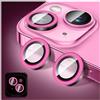 Kucheed Proteggi Obiettivo Fotocamera Glitterato Compatibile con iPhone 12/iPhone 12 Mini, Adesivi per Copertura Fotocamera in Vetro Temperato, Anelli in Lega con Allineamento Automatico