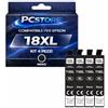 PcStore Cartucce Compatibili con Epson 18XL Nero, 4 Pezzi, Alta Capacità, per XP-30 XP-102 XP-202 XP-205 XP-212 XP-215 XP-225 XP-302 XP-305 XP-312 XP-315 XP-322 XP-325 XP-402 XP-405 XP-412 XP-415