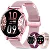 Fitdafit Smartwatch Donna, 1,27 Orologio Smartwatch con Chiamata Bluetooth, Orologio Fitness con Frequenza Cardiaca, SpO2, Sonno, 100+ Sportive, Impermeabil IP68 Smart Watch per Android iOS (3 Cinturini)