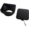 vhbw Paraluce compatibile con Canon Legria HFR16, HFR18 37 mm obiettivo nero, plastica, rettangolare, 7 cm