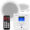 Power Dynamics Stereo versterker - Power Dynamics BTW30SET inbouw versterker met Bluetooth, 2x plafond speaker en afstandsbediening - 30W (952.482)
