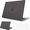 NPUOLS Custodia Protettiva per MacBook Air 13 Pollici Cover 2021 2020 2019 2018 Modello A2337(M1) A2179 A1932, Opaco Rigide Custodia e Ultra Sottile TPU UE Tastiera Cover (A2337 A2179), Nero