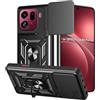 Yutwo Cover per OPPO Find X9 Pro 5G, Custodia per OPPO Find X9 Pro 5G Antiurto Scorrevole Protezione Fotocamera Custodia con 360°Rotante Anello Supporto Cover, Nero