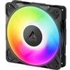 ARCTIC P12 Pro A-RGB LN - Ventola Premium a basso rumore, ventola PWM da 120 mm con splitter cavo a Y, 450-2000 rpm, 0 rpm <5% PWM, 5V Digital RGB, cuscinetto fluidodinamico, 4 pin - Nero