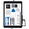 Pinsinholy Vetro touch di ricambio per iPad 6 (6° generazione) A1893 A1954, ricambio per vetro touch di 6° generazione 9,7'' 2018, kit di riparazione completo con tasto Home
