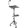 YOICUATGNA Supporto multifunzione per computer portatile e proiettore con 3 ruote (con freni), altezza regolabile e inclinazione, per laptop proiettore fotocamera, film all'aperto