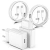 ZMHPJQ Caricatore USB C,USB-C a C da 1M+2M,2 Pezzi Caricabatterie Rapido Batterie di Per Apple iPhone 17/16/15/Plus/Air,Per Galaxy S25/S24,Per iPad/Pro/Min,Tipo C Cavetto Ricarica Charger Adattatore