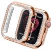 Yolovie Custodia Compatibile per Apple Watch Serie 6 SE 5 4Cassa, operchio Viso Diamanti di Cristallo Bling Strass Lucido, Cornice Protettiva per iWatch Donna Ragazze. 44mm Oro Rosa