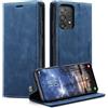 Monweicz Cover Compatibile con Samsung Galaxy A52, Custodia Portafoglio con Slot per Scheda, Protezione Completa Premium in Pelle PU, Flip Libro Magnetica Samsung Galaxy A52, Blu