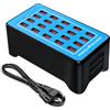 DeBangsi Caricatore USB multiuso, stazione di ricarica USB, 20 porte, 100 W/20 A, stazione di ricarica rapida per più dispositivi, stazione di ricarica da desktop, Power Hub, per Galaxy S25/iPhone/Google
