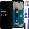 iYAiYO Schermo LCD Display Digitalizzatore Touch Screen Ricambio Compatibile con Motorola G30 XT2129-2 Schermo Completo con Cornice-Nero
