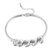 Presentimental Bracciale Personalizzato Donna con Pietra Portafortuna Bracciale Cuore con Nomi Bracciale Regolabile in Acciaio Inossidabile Regalo per Mamma Moglie Fidanzata Figli