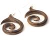 81stgeneration Orecchini a Spirale in Legno Fatti a Mano con Ganci in Argento Sterling 925 | Orecchini Pendenti Rotondi in Legno Marrone | Gioielli Naturali | Orecchini Carini per le Feste