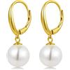 jiamiaoi Orecchini Perle bianco Pendenti Argento Sterling 925 per Donna e Ragazza