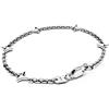 JVillion Bracciale Stella Uomo, Bracciale Argento Charms, Bracciale Minimalista, Gioielli Streetwear, Regalo Uomo (18cm)