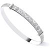 Old English Jewellers Bracciale rigido da donna in argento Sterling 925, con motivo celtico irlandese, diametro interno: 56 mm, chiuso, argento Sterling, senza pietre preziose