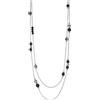 BULINLIN Collana multifilo in argento con pietre naturali e perle incastonate per donna, gioielli in argento per costume, regalo per la festa della mamma, regalo per lei, 92.7 cm, Pietra Resina Vetro