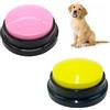 Cerioll Pulsanti per Cani Registrabili, 2 Pezzi Buzzer Button per Addestramento Cani, Buzzer Registrazione, Registrazione E Riproduzione di 30 Secondi, Pulsante di Conversazione Registrabile