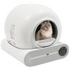 DCSYOG Lettiera autopulente, grande toilette elettrica per gatti, capacità di 65 litri, WC automatico per gatti con controllo tramite app, salute intelligente, allarme sicuro, per gatti multipli