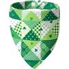 ICEMOOD Bandana cane San Patrizio Patchwork Trifoglio - Sciarpa con bottone a scatto, accessori cani festa irlandese, taglia piccola e media (3-15kg)