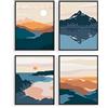 HAUS AND HUES Natura Wall Art Stampe Paesaggio Montagna Decor - Mid-Century Wall Art | Modern Wall Decor Mountain Wall Art | Decorazioni da parete Mountain Art (8 x10, SENZA CORNICE)