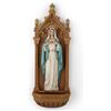 BC BUILDCLASSIC Buildclassic - Statua cattolica del cuore immacolato di Maria BC, targa da parete a forma di fonte d'acqua santa, decorazione per la casa, regalo religioso 22,9 cm H, scultura rinascimentale fatta a