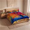 Italian Bed Linen Parure Copripiumino Stampa Digitale SOGNI D'AUTORE, 100% cotone Made in Italy, Set Copripiumino Letto Matrimoniale Sacco Piumino 250x200cm+2 federe 50x80cm - SD47