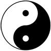 Ambiance Stickers Ambiance - Adesivi Yin Yang, 55 x 55 cm, colore: Nero