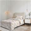 Italian Bed Linen Parure Copripiumino NO STIRO KARMA - prodotto in Italia - Set Copripiumino - Letto Singolo, Microfibra - Sacco 150x200 cm + Patella e Federa 50x80 cm - BOUQUET ROSA