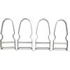 Fackelmann FM Professional 21729 - Pelapatate, pelapatate, 4 Pezzi, Colore: Argento, 11,5 x 6 cm