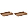Amazon Basics Vassoio da Portata, in Legno di Acacia, 43cm x 30,5cm (Confezione da 2)