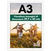 Americanflat Cornice A3 Bianca - Cornice da Parete in Legno MDF e Vetro Resistente agli Urti a Finitura Lucida - da Appendere in Verticale o Orizzontale
