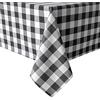 Hiasan Homedocr - Tovaglia rettangolare a quadretti, resistente alle pieghe, antimacchia e a prova di fuoriuscite, per feste, cucina e cene festive, 152 x 305 cm, colore: bianco e nero