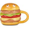 Cartomania Tazza in ceramica con tappo Food CHILL&REFILL, Giallo, Ceramica durevole, Anti macchia, Graffi e odori, Tazza da colazione, Accessori casa, Bambini, Ragazzi e adulti, Idea regalo