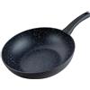 Fackelmann [Esclusiva Amazon]- Fackelmann Padella Wok Marble 28 cm, Wok Antiaderente in Alluminio riciclato al 90% e Manico Ergonomico in Plastica, Wok di grandi Dimensioni con bordo alto, anche per induzione