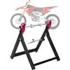 Ejoyous Equilibratrice Statica per Ruote Moto Pieghevole in Acciaio Resistente con Accessori di Installazione per Garage