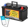 FEENCE LiFePO4 170Ah Bluetooth, batteria al litio 12V 170Ah con protezione BMS a bassa temperatura e Max. 15000 cicli, batteria per auto da 2176 Wh per camper, barca, pannello solare