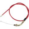 A ABSOPRO Acceleratore Cavo Rosso Sostituzione 34'' | Rosso, Acciaio Inossidabile, 86cm, M7x1.0 & M10x1.25, Anteriore, Nuovo, Per 50cc-250cc Piccolo Pit Bike