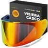 Everalo Visiera Compatibile con LS2 FF353 Rapid - Rapid II - FF320 Stream Evo - FF800 Storm - Storm II (Rosso Cromo)