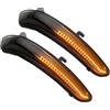 Car Passion Indicatore di direzione Freccia Specchietto laterale LED Compatibile con Peugeot 208 - 2008 - Citroen C3 III Luce Dinamico Progressivo Fumè Nero (Peugeot 208 2008 Opel Corsa F Citroen C3 C4 Cactus)