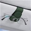 Adunsiaoto Portaocchiali per Auto para Sole in Pelle, Supporto Universale per Occhiali da Sole in Pelle per Auto con Chiusura Magnetica, Pelle Clip per Visita Supporto per Auto, Accessori(Verde)