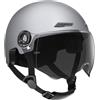 Hitburu Casco Per Adulti Con Visiera, Casco Moto Aperto, Casco Scooter per Adulti Uomo e Donna, Calotta In Abs Combinata Con Strato Tampone In E-P-S Per Fornire Una Migliore Protezione Alla Guida